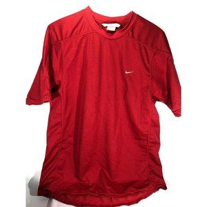 Nike vintage red tee shirt embroidered swoosh logo